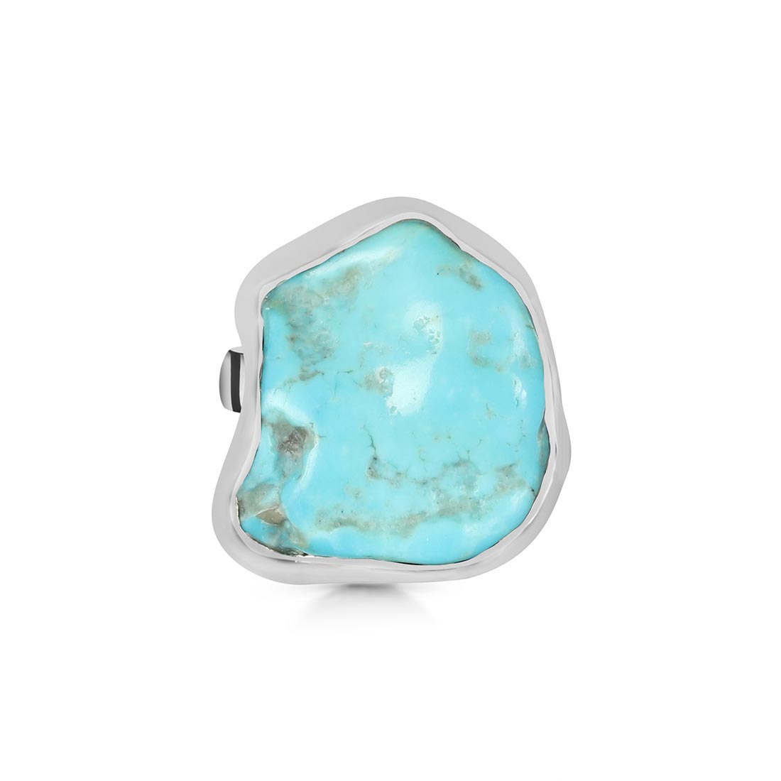 Turquoise (Rough) Adjustable Ring-(TRQ-R-130)